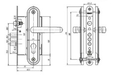 Д-град Зенит ЗВ4.009/17  ПРОФИ без Ц/М медь , м/о 55 мм Замок врезной с/руч.(15,10)