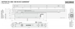 Доводчик NOTEDO DC-088-188 IN+HO CAMMODE (дверной доводчик врезной в комплекте со скользящим каналом и ФОП)