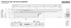 Доводчик NOTEDO DC-088-188 IN+HO CAMMODE (дверной доводчик врезной в комплекте со скользящим каналом и ФОП)