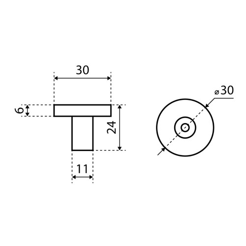 StahlBuro AP2401 2шт., SN сатин. Ручка-кнопка мебельная (25, 250)