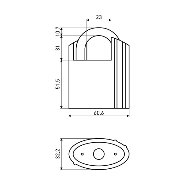 АЛЛЮР ВС2Ч-601 (HA-601) d11мм 4кл. Замок навесной (24,6)
