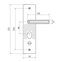 АЛЛЮР РН-А222-1-L универсал.подсветка для кит. металл. дверей левая Комплект ручек (12)