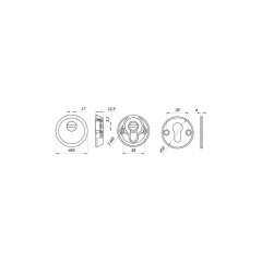 Накладка DEF.SH-al/R-EXT.5513 (A5513) тех упаковка, винт M5x90 CP хром