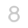 Цифра "8" самоклеящаяся ABS (50х37) (FUARO) CP хром