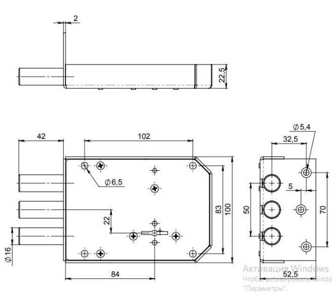 Симеко  ЗН-3*3 кл Замок накладной тяж (10)