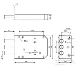 Симеко  ЗН-3*3 кл Замок накладной тяж (10)