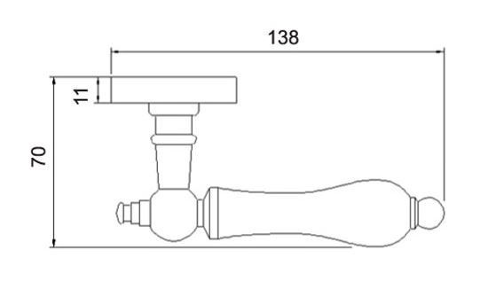 RENZ DH 615-16 CP/WH Мишель  хром блест./керам.белая Комплект ручек (20)