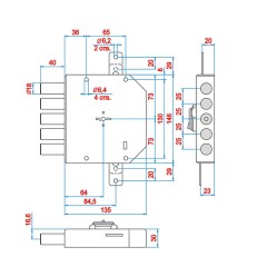 Эльбор 1.06.56.5.5 Гранит б/о Замок накладной тяж (10)