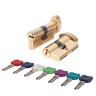 Цилиндровый механизм MaxPro7002Knob52mm(21+10+21) SSG сатин.золото 7key с вертушкой