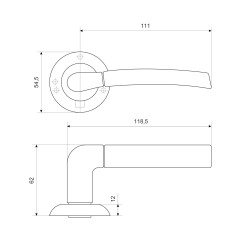 СТАНДАРТ AL27 BL матовый черный (B2B) Комплект ручек (20)