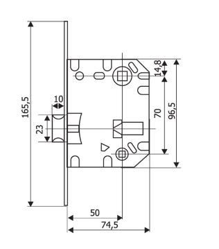 RENZ L 2070 MBN матовый черный никель Защелка (50)
