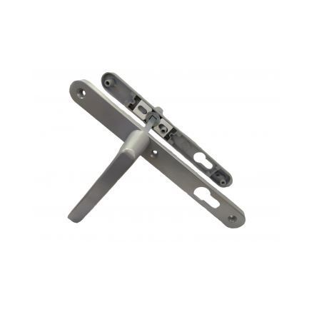 ЛДМ АГН-85.25.67-75 RAL9006 бело-алюм. с пружин.  м/о 85 "под пальчики" Комплект ручек (12.3!!!)