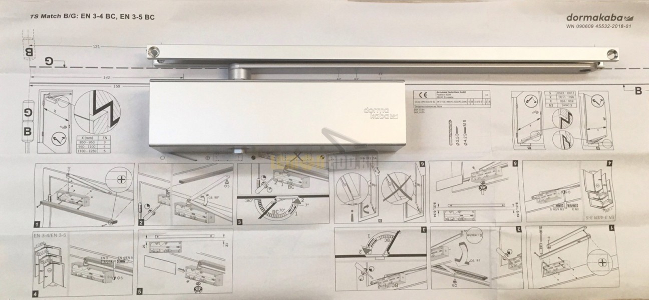 dormakaba Factory OUTLET TS Match (дверной доводчик в комплекте со скользящим каналом)
