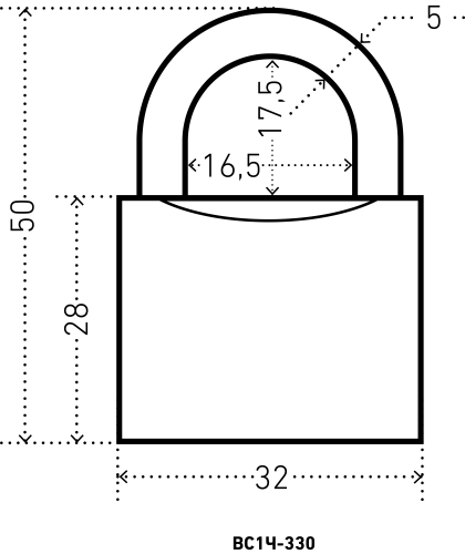 АЛЛЮР ВС1Ч-330 d5мм полимер 5кл. Замок навесной (144,12!!!)