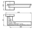 Ручка раздельная MATRIX USQ7 SN-3 Мат никель