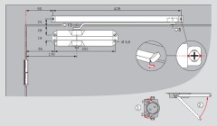 Скользящий канал для доводчиков DORMA TS 68, TS Compakt, TS Profil