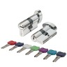Цилиндровый механизм MaxPro7002Knob52mm(21+10+21) CP хром 7key с вертушкой