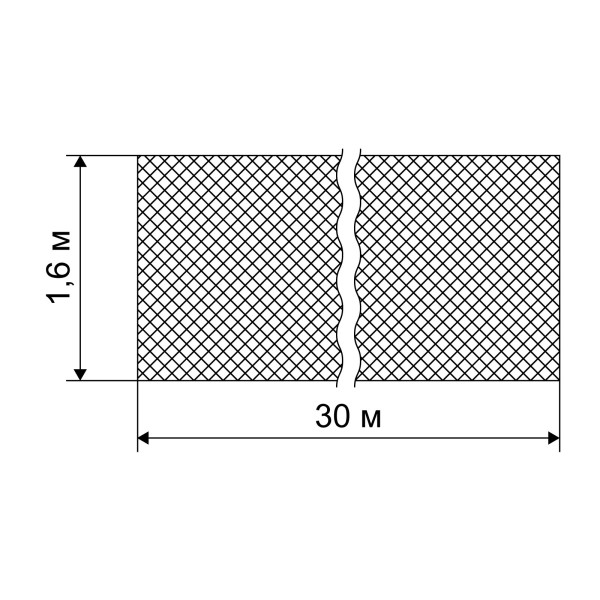 ЛДМ Сетка москитная 1,6х30м 48 (м2)