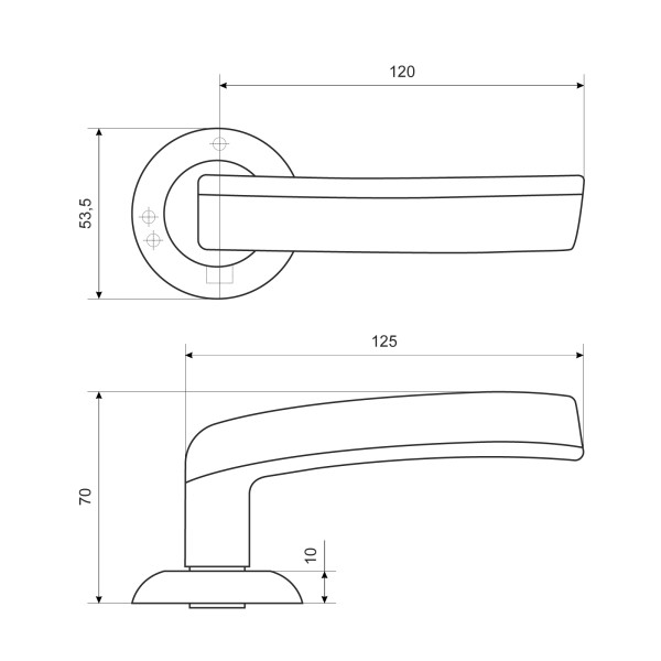 СТАНДАРТ 93 BL матовый черный без квадрата и стяжек (B2B) Комплект ручек (40)