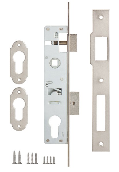 Корпус узкопрофильного замка с защёлкой 153 (20 mm) w/b (никель)