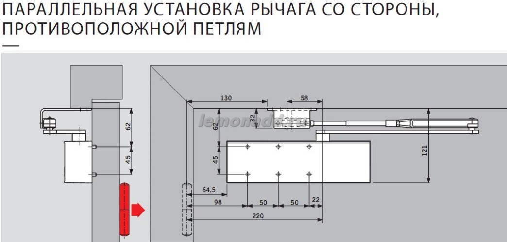 DORMA TS 72 параллельная устанвка