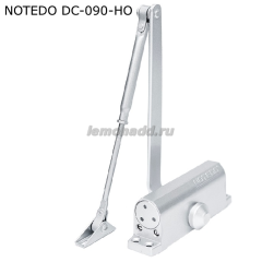 Доводчик NOTEDO DC-090-HO с фоп (дверной доводчик с фиксатором двери в открытом положении в комплекте с рычагом)