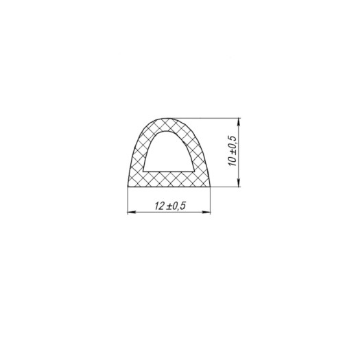 Уплотнитель самоклеящийся ADH/D-12x10mm, WHITE белый 150m