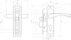 СТАНДАРТ 132/50B вертушка AB старая бронза  Замок врезной с/руч  (30)