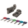 Цилиндровый механизм MaxPro7002Knob52mm(21+10+21) GR графит 7key с вертушкой
