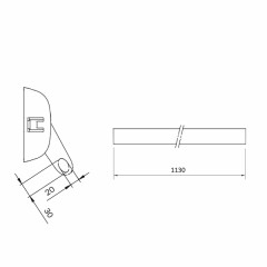 DOORLOCK PD900FR-BAR Нажимная балка системы антипанка, цвет серебристый