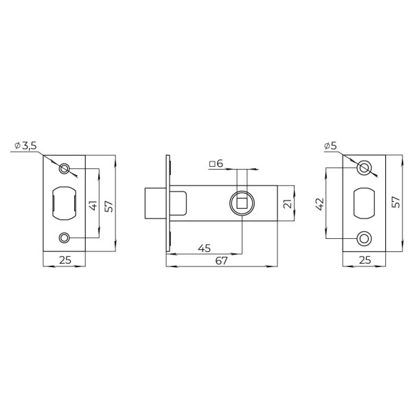 Задвижка врезная METDF-45 (DF-45) ABG зелен.бронза