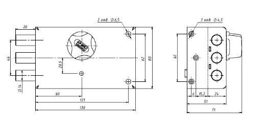 Сенат ЗНС-23 3кл б/о Соболь 609 Замок накладной (10)