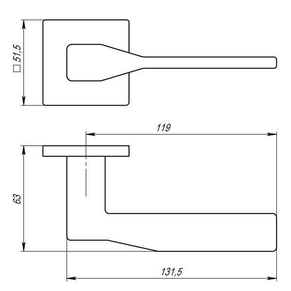 Ручка раздельная K.USS52.GRAND (GRAND USS) BL-26 черный