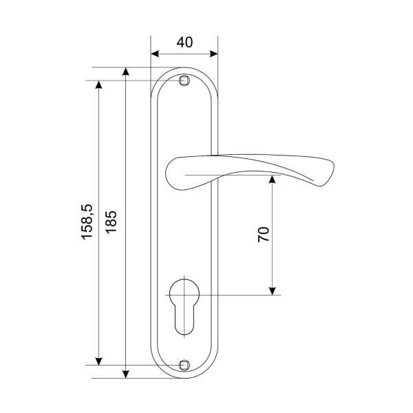АЛЛЮР 103-1 70 мм CP хром Комплект ручек (20)