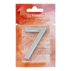 Цифра &quot;7&quot; самоклеящаяся ABS (50х37) (FUARO) CP хром