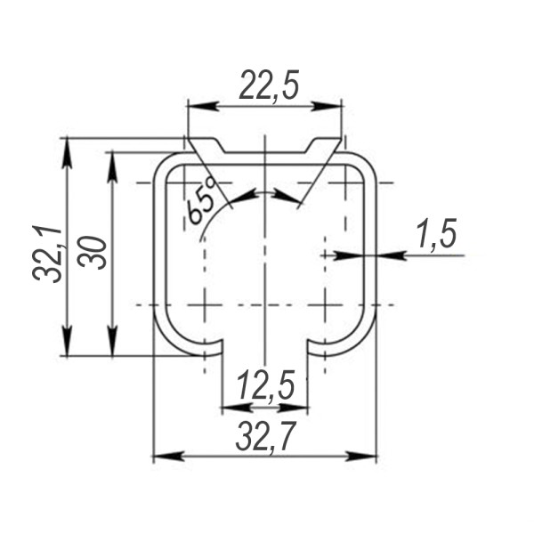 Верхняя направляющая Soft LINE 45/55/1,5/3000 track (3 м)