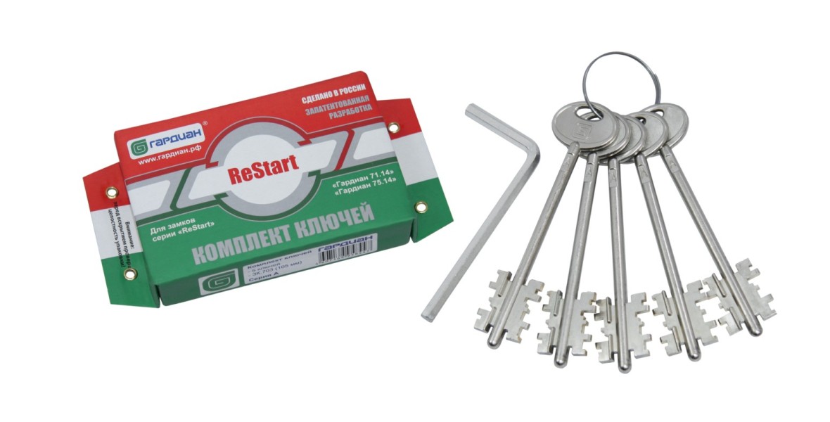 Комплект ключей ЗК.703 (серия B) 5 кл. (кл. 104 мм) /128:5204/