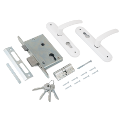 Омега Д-град ЗВ4.2-02 белый Эконом м/о 55 без паспорта Замок врезной с/руч (15)