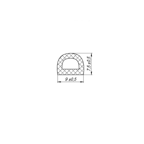 Уплотнитель самоклеящийся ADH/D-9x7,5mm, WHITE белый 100m