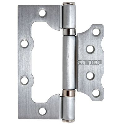 АЛЛЮР 100х75 2BB SCP КОРОБКА 2,5мм мат.хром Петля накладная без врезки 2 шт (50,10)