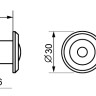 Глазок дверной, оптика пластик DV 3/90-50/Z (VIEWER 3 DVZ) CP хром