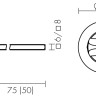 Ручка поворотная BKW8x75.R.HMR54 (HMR8x75) CP хром