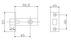 RENZ L 5-45 plastic B латунь Защелка (100, 20)