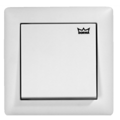 Клавиша интерьерная Система 55 для скрытого монтажа, вкл.рамку, белая dormakaba