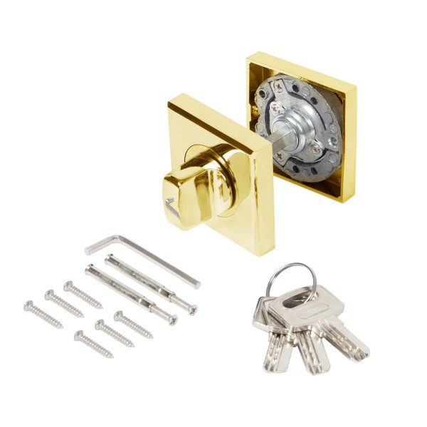 Ручка поворотная с фиксацией ключом BK6.FIX.JK GP-5 золото