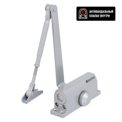 БУЛАТ Доводчик дверной ULTIMATE ДД-60 A-S (25-80 кг) серебро, морозостойкий(10)