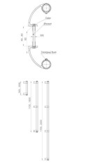 ЛДМ Ручка офисная АРД-02 (500 мм) 9005 черный Ручка-скоба (16)
