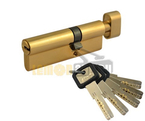 Цилиндровый механизм асимметричный ЛПУВ.УК (личина перфорированная усиленная ключ-вертушка с удлиненным ключом)