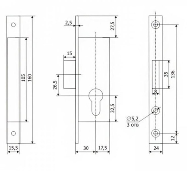 Гардиан PROFI 30.01.24 б/о без ц/м Замок врезной б/руч (24)