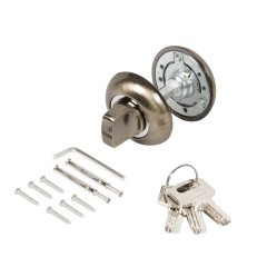 Ручка поворотная с фиксацией ключом BK6.FIX.JR AB-7 бронза